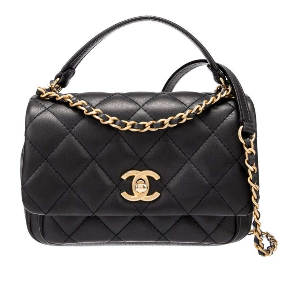 Chanel Black Quilted Leather Handbag